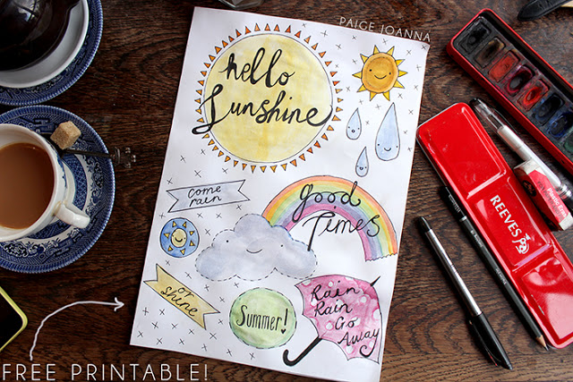 Paige Joanna Free Hello Sunshine Scrap Book Printable 