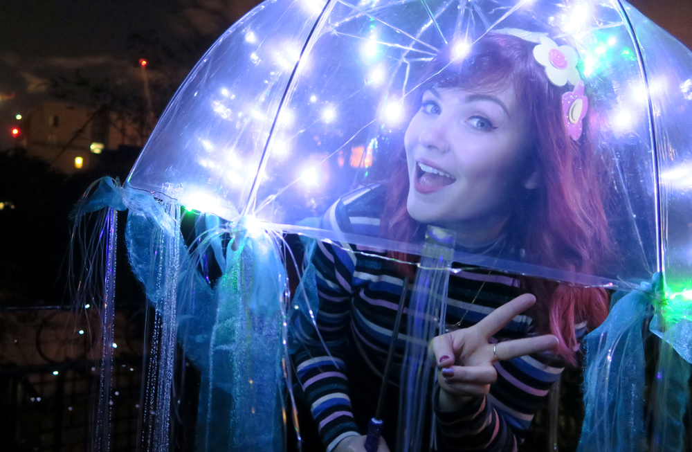 Light Up Jellyfish Festival Umbrella