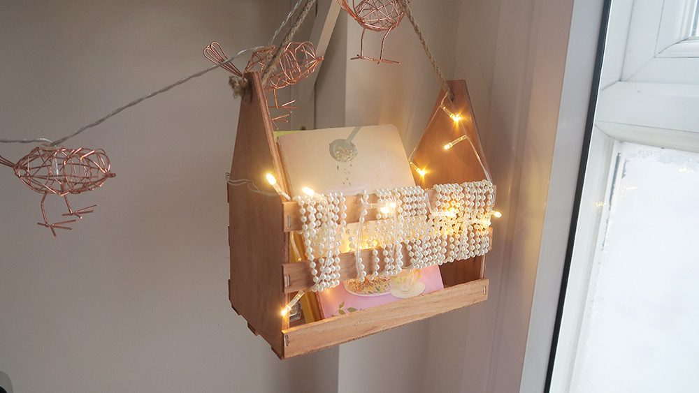 Poundland light up crate decor wedding