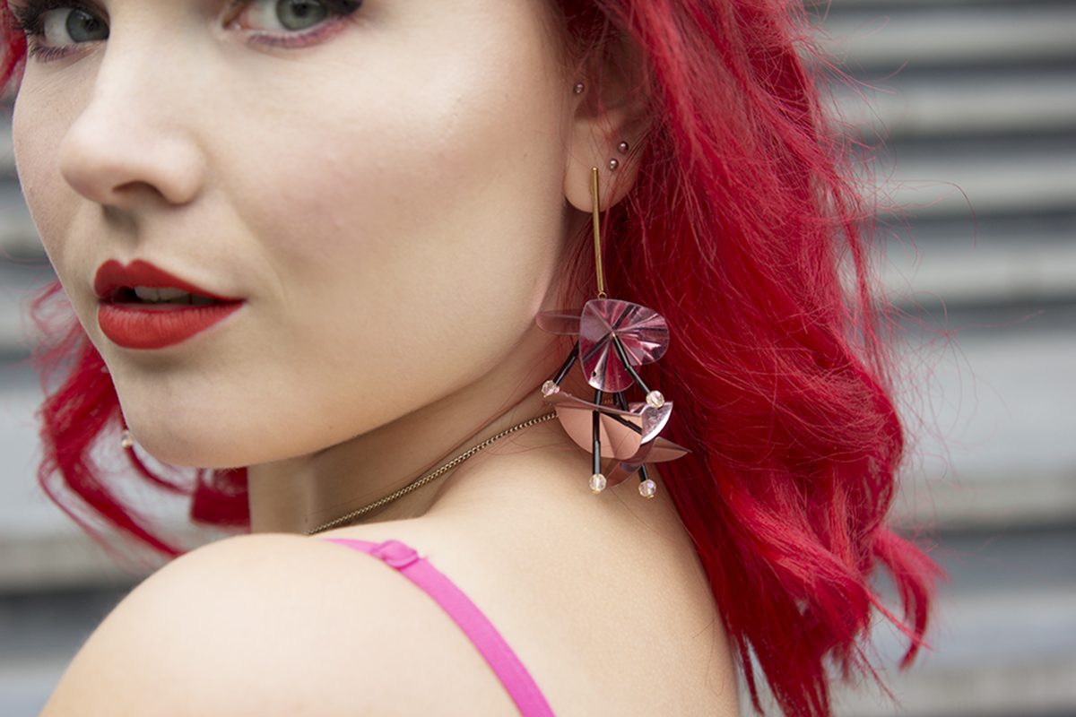 Paige Joanna Ice Watch 10 Year Anniversary Topshop Earrings and Red Hair
