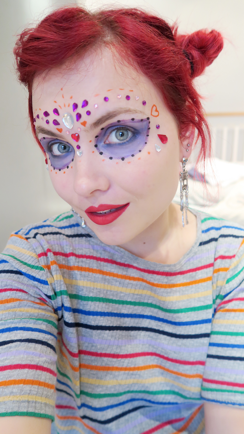 Paige Joanna #CRAFTOBER candy skull make up look