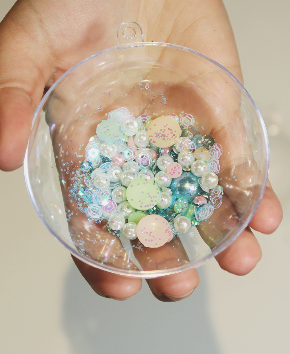 Paige Joanna DIY Christmas Glitter Bauble ideas Gems Ebay