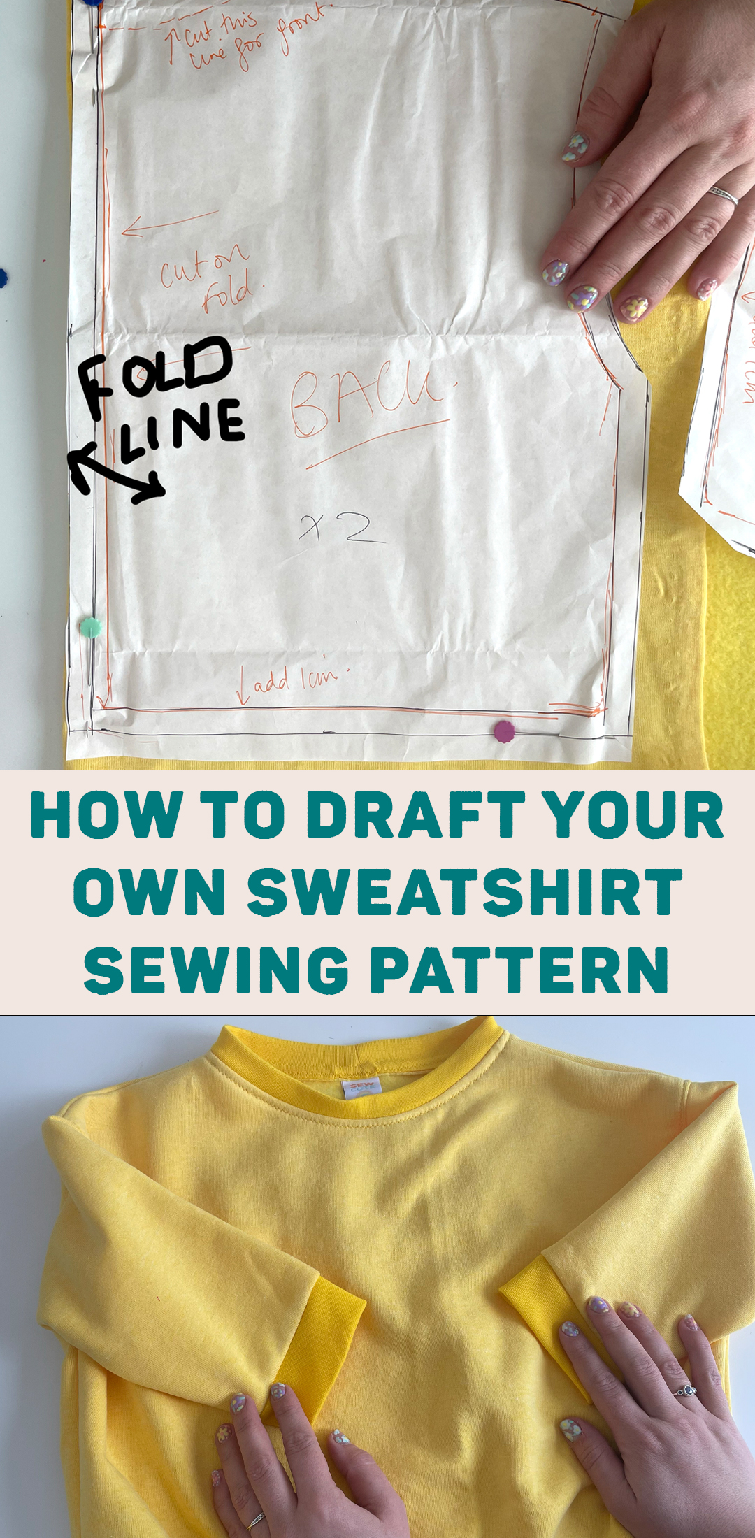 How to draft and sew a sweatshirt pattern