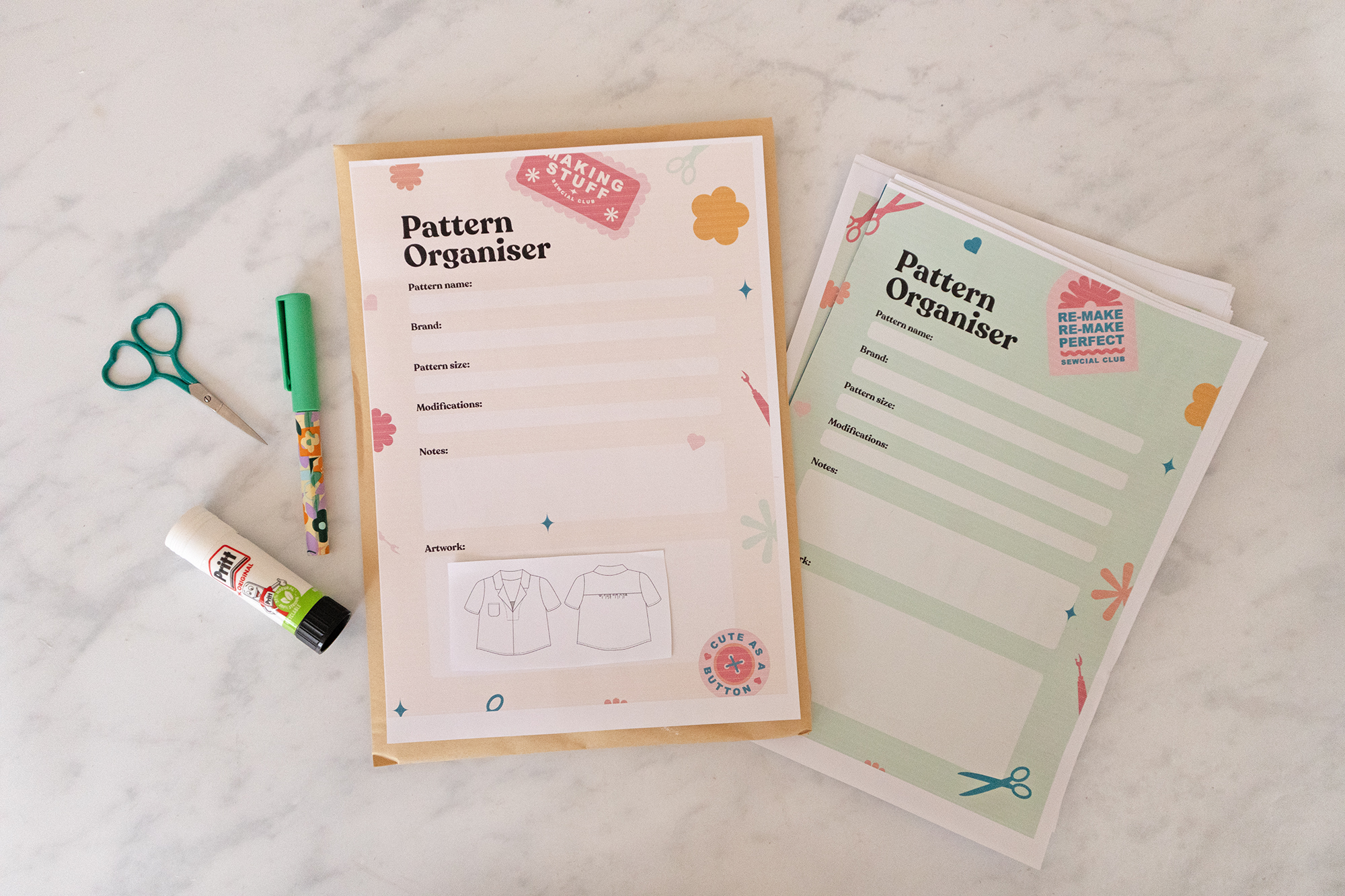 PDF Sewing Pattern Organiser